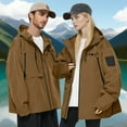 thumbnail image 7 of SuTry Valentine's Day Womens Jacket Print Lightweight Hooded Winter Outdoor Waterproof Tops Fashion Casual Outerwear Jackets for Women(Brown,S), 7 of 7