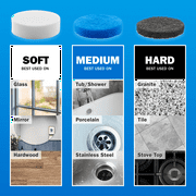 HART 4-Piece Multi-Purpose Scrubber Set, Soft, Medium, Hard