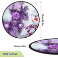 thumbnail image 2 of Coolnut Cute Snowman Christmas Christmas Tree Mats Waterproof Tree Skirt, Purple Garland Xmas Tree Stand Tray Mat Floor Protector Pad for Holiday Party Decoration, 28.3", 2 of 6