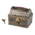 thumbnail image 4 of Caja de vintage, caja del tesoro pirata de almacenamiento para niños, caja de almacenamiento de colección de tesoros para niños, regalos de Bronce, 4 of 8