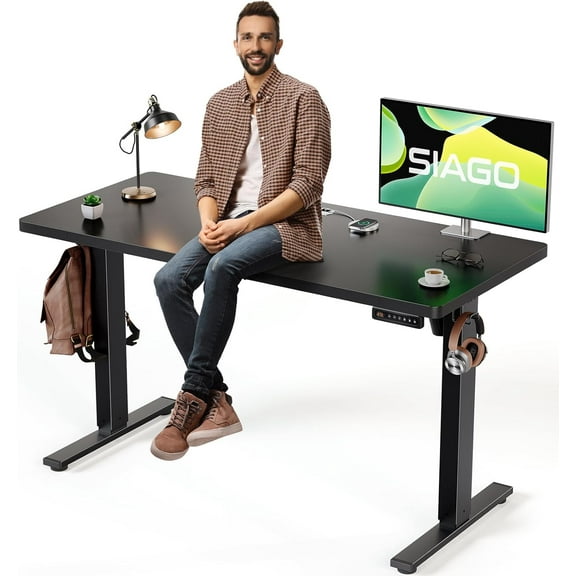 Electric Standing Desk Adjustable Sit Stand up Desk 3 Memory Preset Adjustable Height Table