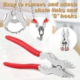 thumbnail image 7 of Chain Pliers, 7 Inch Fixture Link Pliers, Malleable Iron Chain Pincers, Opener Closer Remover Pincers, Light Link Tool with Rubber Grip for Chandelier Shackle Light Fixture Accessories, Red, 7 of 7