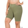 thumbnail image 5 of 2 Packs of Zenana Womens & Plus Soft Cotton Stretch Mid Thigh Length Fitness Sport Biker Shorts, 5 of 5