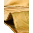 thumbnail image 5 of INSPIRE CHIC Women's Metallic Faux Leather Lapel Collar Sleeveless Zip Cropped Vest M Gold, 5 of 6