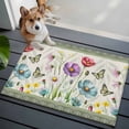 thumbnail image 3 of Spring Flowers Entryway Rug 2'x3'&nbsp; Non Slip Front Door Mats, Retro Boho Botanical Florals Butterfly Entrance Rugs Indoor Outdoor Carpet, Washable Floor Mats Small Area Rug for Bedroom Kitchen, 3 of 8