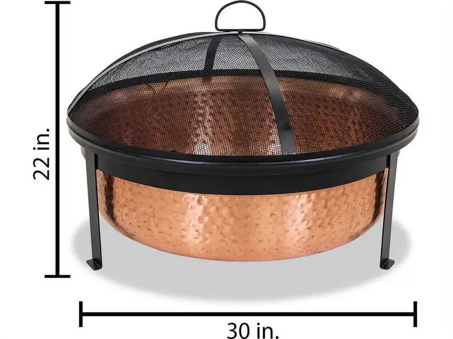 Better Homes & Gardens Wood Burning Copper Fire Pit, 30-inch diameter and 22-inch Height - image 8 of 9