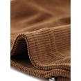 thumbnail image 5 of Chaquetas de Pana para Mujer Chaqueta de Motocicleta con Cremallera y Solapa con Muescas marrón XS, 5 of 5