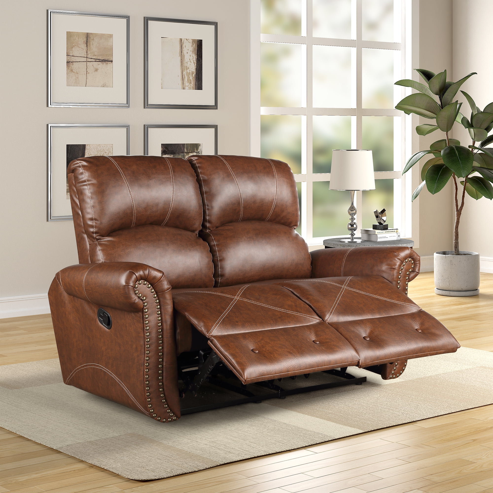 Harper & Bright Designs Rocking Recliner Gliding Loveseat