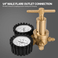 thumbnail image 3 of Nitrogen Regulator with 0-800 PSI Delivery Pressure,Hose CGA580 Inlet Connection and 1/4In Male Flare Outlet Connection, 3 of 7