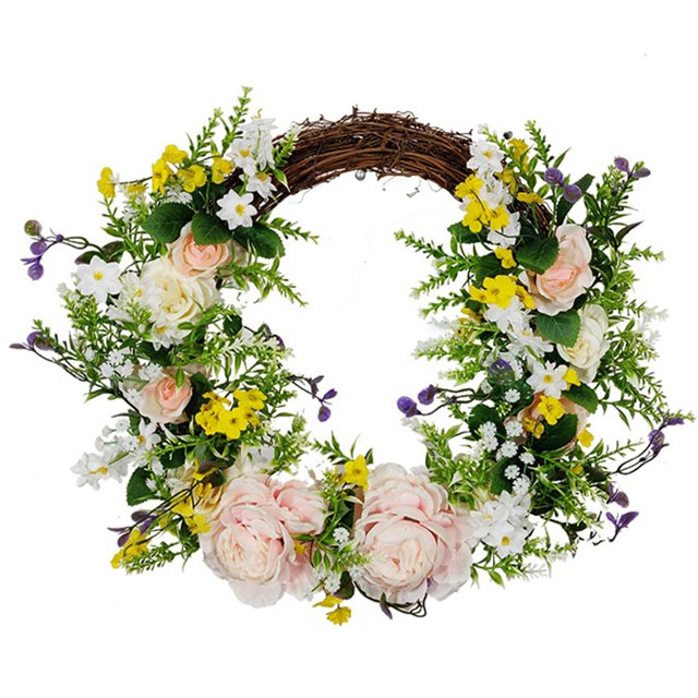 Coofit Wedding Artificial Plant Decorative: Hanging Vine Fake Floral Swag Window Wreath