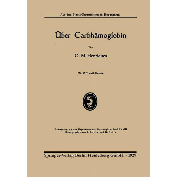 Ãber CarbhÃ¤moglobin, (Paperback)