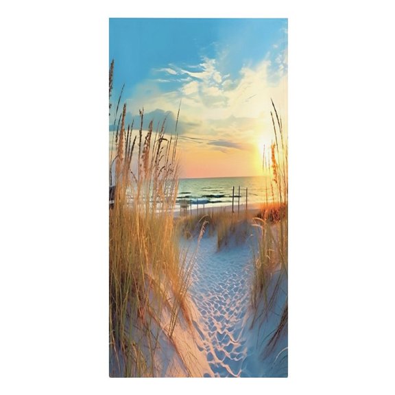 RKSupls Sea Oats Path Beach Sunset Microfiber Beach Towel Absorbent Compact Towels for Swimming Pool Beach Travel Things for Vacation Essentials Adult Gift,61.4×30.3Inch
