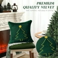 thumbnail image 4 of Cinvoph 18"x18" Christmas Pillow Covers Xmas Decorations, Velvet Christmas Tree Throw Cushion Cases Winter New Year Decor for Sofa Bed Living Room Decor, Green, 4 of 6