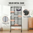 thumbnail image 4 of KFFKFF 69" Metal Small Animal Cage 4-Tier Rolling Ferret Cage with Tray 3 Ramps, 4 of 9