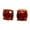 Red, variant on Hot Gold Plated New York Glitter Mini Studs Galaxy Glitter Square Stud Earrings