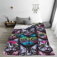 thumbnail image 6 of Throw Blanket for Couch Sofa and Bed, Happy Kitten Faces Super Soft Plush Throw Blanket, Fuzzy Cuteness Comfy Warm Washable Flannel Blanket & Throws for All Season 50"x40", 6 of 7