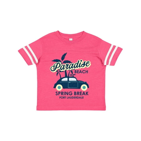 

Inktastic Paradise Beach Spring Break Fort Lauderdale with Palm Trees and Car Gift Toddler Boy or Toddler Girl T-Shirt