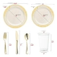 thumbnail image 2 of Smarty Ivory w/ Gold Harmony Plastic Wedding Value Set (120 Guests), 2 of 5