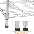 thumbnail image 6 of 8-Wire Shelving Metal Storage Rack Adjustable Shelves,Standing Storage Shelf Units for Laundry Bathroom Kitchen Pantry Closet(Silver,13.9" D x 23.9" W x 72.1" H), 6 of 15