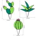 thumbnail image 2 of 3 piezas de decoración de plantas de vidrio de 3 estilos, cactus, agave, aloe, acrílico, suculentas, cactus artificiales para decoración del hogar, jardín, exterior e interior., 2 of 6