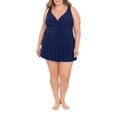 thumbnail image 2 of Simply Slim Women's and Plus Get Ruffled One Piece Swim Dress, Sizes S-3X, 2 of 4