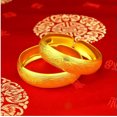 thumbnail image 2 of HOOUN Fashion bride wedding pattern 24K THAI BAHT YELLOW GOLD GP Charm Bracelet/2pc, 2 of 5