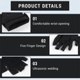 thumbnail image 2 of HXRH 12 Pairs Moisturizing Gloves Cotton Fingerless Half Finger Touchscreen Lotion Overnight Dry Hands for Dry Hands Care Women and Men(Black), 2 of 5