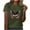 Army Green, variant on Blczomt Graphic Tops Women Short Sleeve Crew Neck T Shirt Trendy Black Summer Casual Ladies Tops