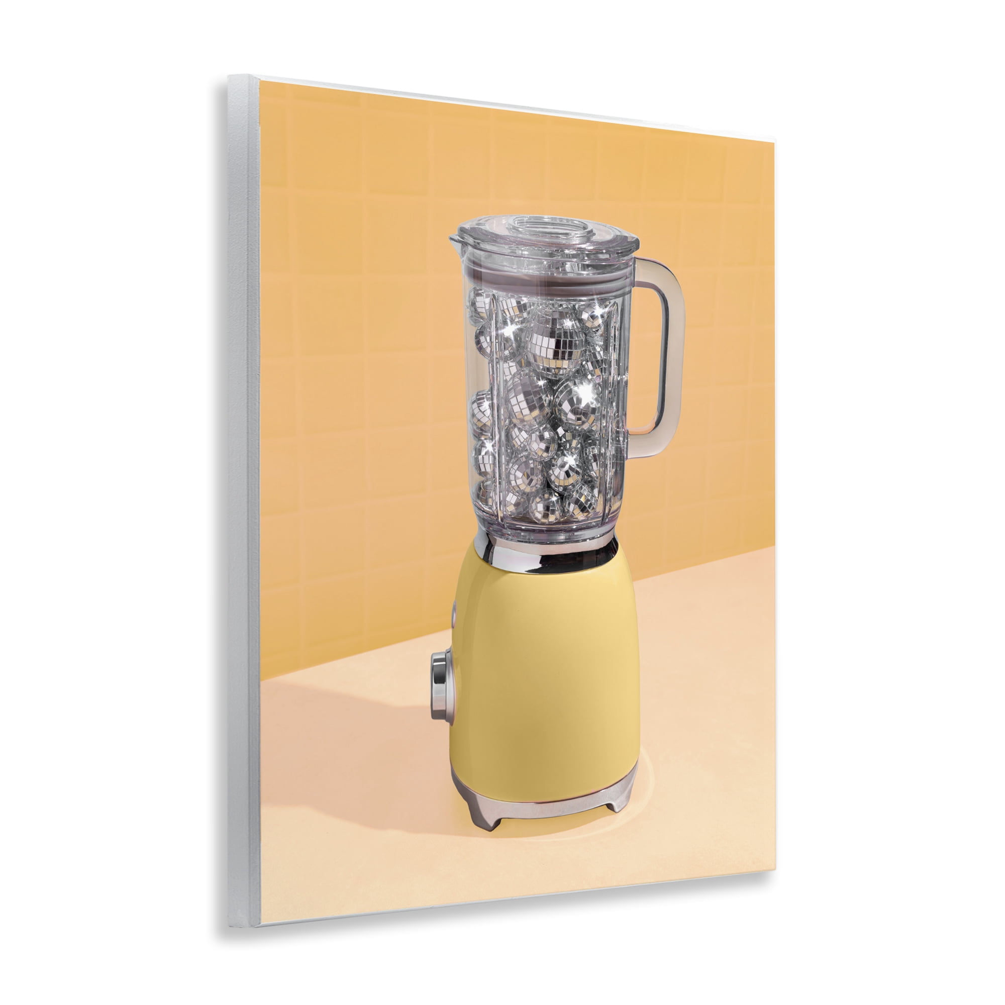 Stupell Industries Disco Drink Blender over Yellow Wall Plaque Art, design by LISH Creative