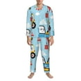 thumbnail image 4 of Kll Building Truck Sleepwear Mens Flannel Pajamas,Long Cotton Pj Set, 4 of 9
