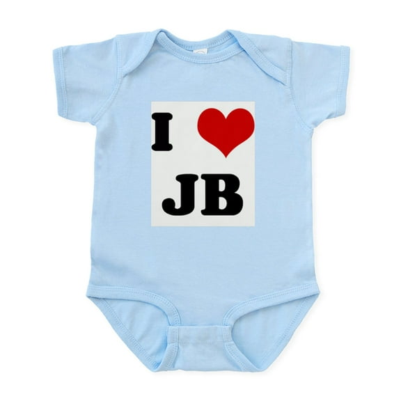 CafePress - I Love JB Infant Bodysuit - Baby Light Bodysuit, Size Newborn - 24 Months