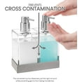 thumbnail image 3 of Acrylic Twin Liquid Soap and Lotion Dispenser Set with Caddy - Double for Kitchen Clear Bathroom, Shampoo, Conditioner, Body Wash, 3 of 3