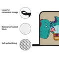 thumbnail image 4 of Pofeuu Cool Dino Playing Skateboard Print Oven Mitts and Pot Holders 4 pcs Set,High Heat Resistant 500 Degree Extra Thicken Long Kitchen Cotton Oven Glove for Cooking, 4 of 6