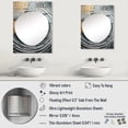 thumbnail image 4 of Designart "Urban Cubist Stones in Grey and Black II" Abstract Cubism Oversized Wall Mirror - Modern Abstract Bedroom Wall Mirror Large - Multiple Color Options, 4 of 6