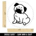 thumbnail image 2 of Pug Sitting Dog Self-Inking Rubber Stamp Ink Stamper - Purple Ink - Medium 1 Inch, 2 of 7