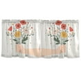 thumbnail image 7 of Yayeee Kitchen Curtains Set of 2 Light Filtering 57"x24" Over Sink Window Panels, Gray Cute Flower, 7 of 7