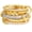 B, variant on Gold Stackable Rings for Women Non Tarnish  Ring Hypoallergenic Interlocking Mixed Metals Stacked Ring Set Size 6-11 Jewelry Gifts