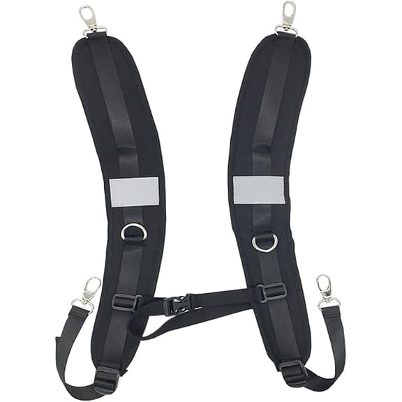 Adjustable Padded Backpack Straps with Metal Swivel Clips – Replacement Shoulder Straps for Backpacks, Dry Bags, Sprayers & Instrument Cases – Breathable Mesh Padding with Chest Strap & Reflective Sa