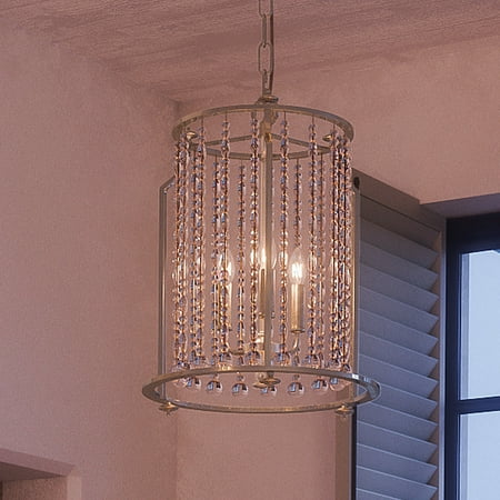 

Luxury Traditional Indoor Chandelier 19.375 H x 13.875 W with Vintage Style Elements English Country Design Antique Silver Finish UHP2255
