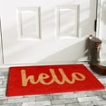 thumbnail image 4 of Calloway Mills 100301729RNS 17 x 29 in. Script Hello Rectangular Doormat, Red & Natural, 4 of 5