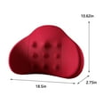 thumbnail image 3 of Lumbar Support Pillow for Car Seat – Multi-Use Lower Back Cushion with Ergonomic Streamline, Driver Lumbar Cushion Protection for Waist & Hip Pain Relief, Perfect for Office Chair, Car Driver, Red, 3 of 8