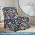 thumbnail image 3 of Garronmavis Retro Hippie Floral Recliner Cover Washable Stretch Recliner Chair Cover 1 Seat Furniture Protector with Elastic Bottom for Dog,Kids, 3 of 7