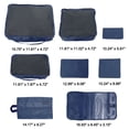 thumbnail image 2 of Unique Bargains 8 Pcs Zipper Design Packing Cube Set for Luggage Navy Blue, 2 of 5