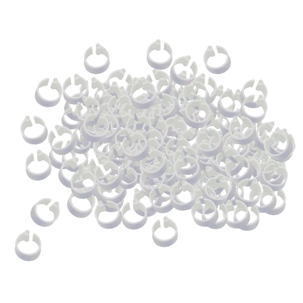 Anillo de paloma de carreras Sunnimix 100pcs para Bandas de pierna blanco