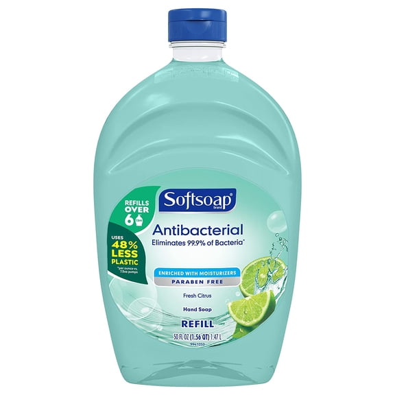 Effective Liquid Hand Soap Refill - The Ideal Sensitive Skin Hand Soap | Dermatologist Tested Fresh Citrus- Clinically Proven | Refill Hand Soap Bottle 50 Fl OZ Per Pack, Pack of 5