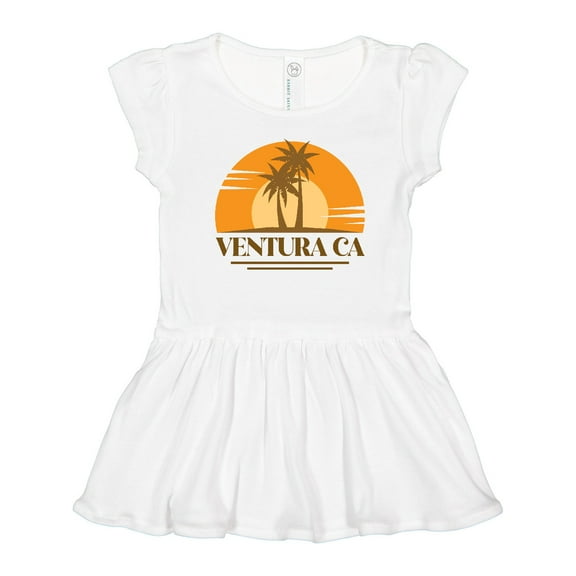Inktastic Ventura California Retro Sunset Girls Toddler Dress