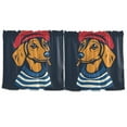 thumbnail image 7 of Yayeee Kitchen Curtains Set of 2 Light Filtering 57"x36" Over Sink Window Panels, Blue Dog Artist, 7 of 7