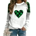 thumbnail image 3 of Ohufall St Patricks Day Sweatshirts for Women Funny Shamrock Graphic Long Sleeve Tops Plus Size Crewneck Pullovers, S-5XL, 3 of 3