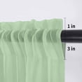 thumbnail image 5 of Green Valance Curtains for Kitchen/Living Room/Bathroom/Bedroom Window, Rod Pocket Small Topper Half Short Window Curtains Voile Sheer Scarf, Minimalist Solid Color Modern Abstract 60"x18", 5 of 8