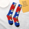 thumbnail image 6 of Women's Knee High Socks Haitian Flag Thermal Soft Knee Long Socks, 6 of 7